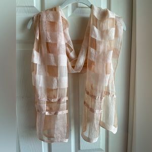 Beautiful silk scarf or wrap. Peach/Champagne. One of a kind, never worn!